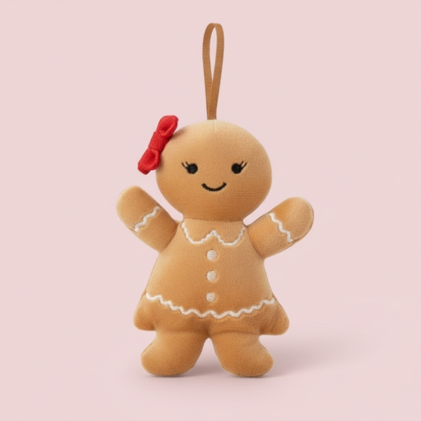 Cute Gingerbread Man Plush Pendant
