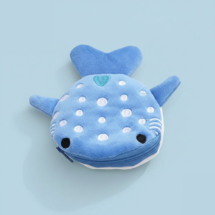 Spotted Whale Plush Coin Purse
